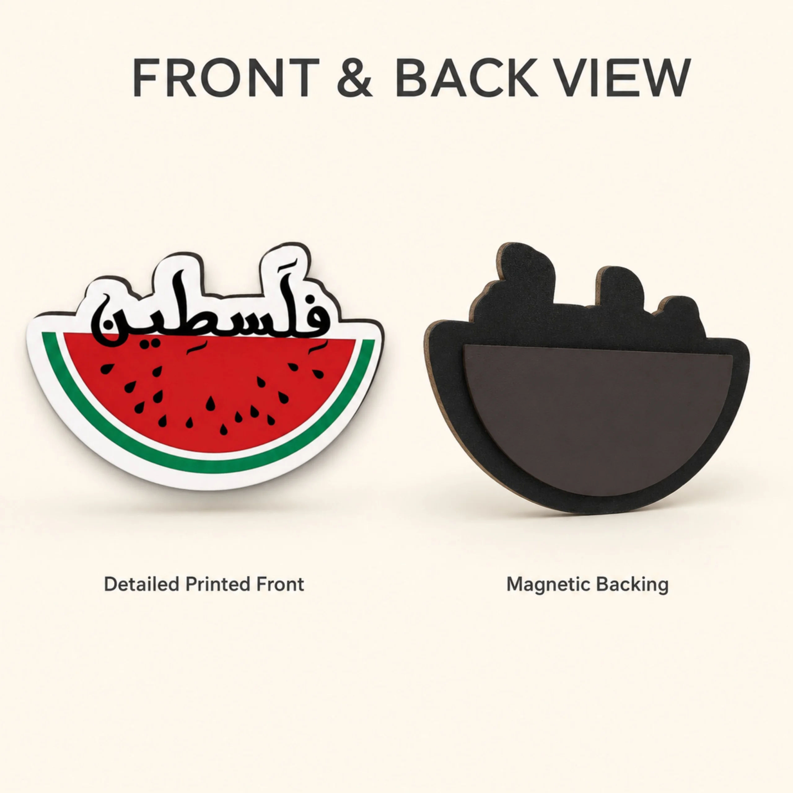 Palestine Watermelon MDF Fridge Magnet - Image 3
