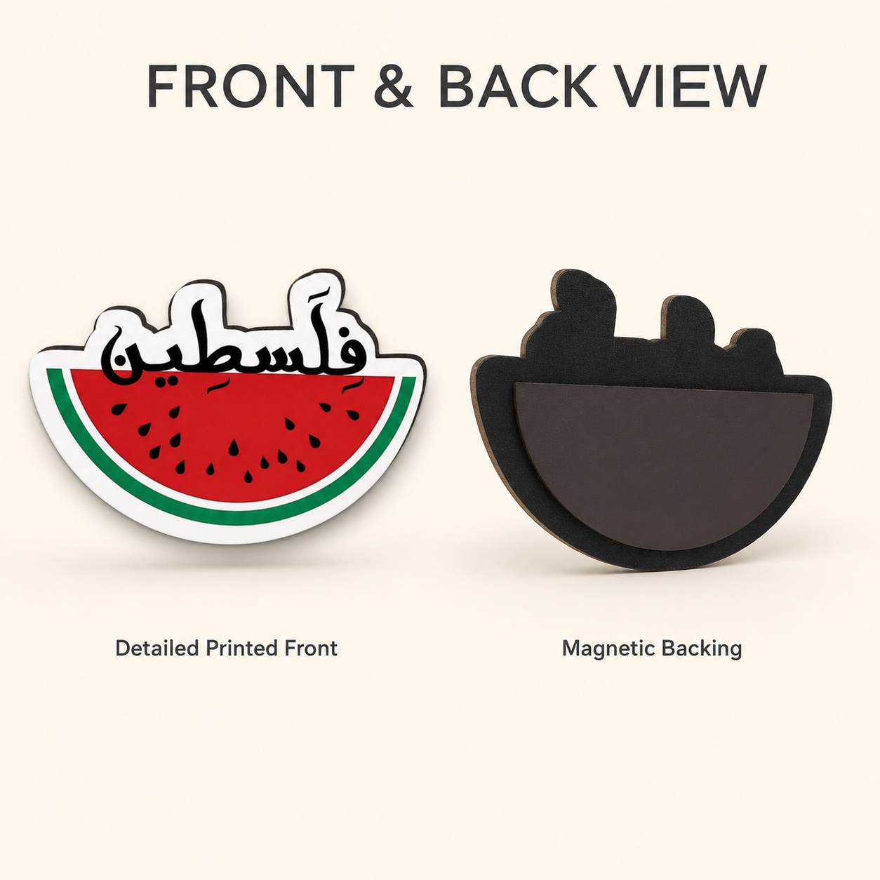 Palestine Watermelon MDF Fridge Magnet - Image 2
