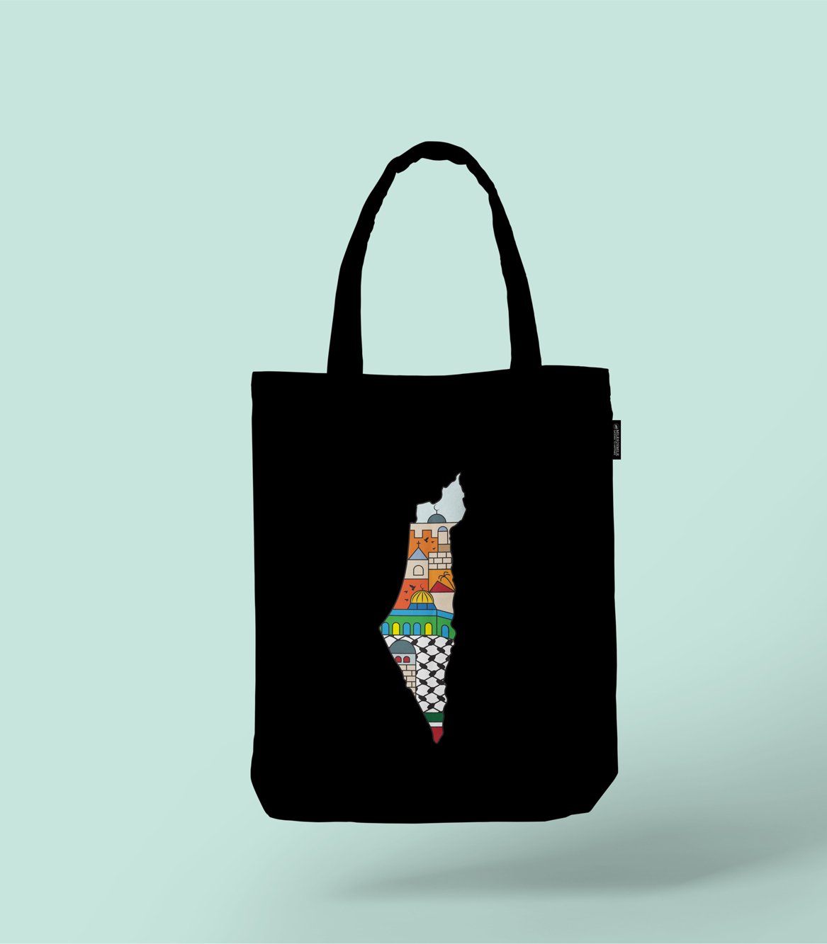 Black Palestine Tote Bag