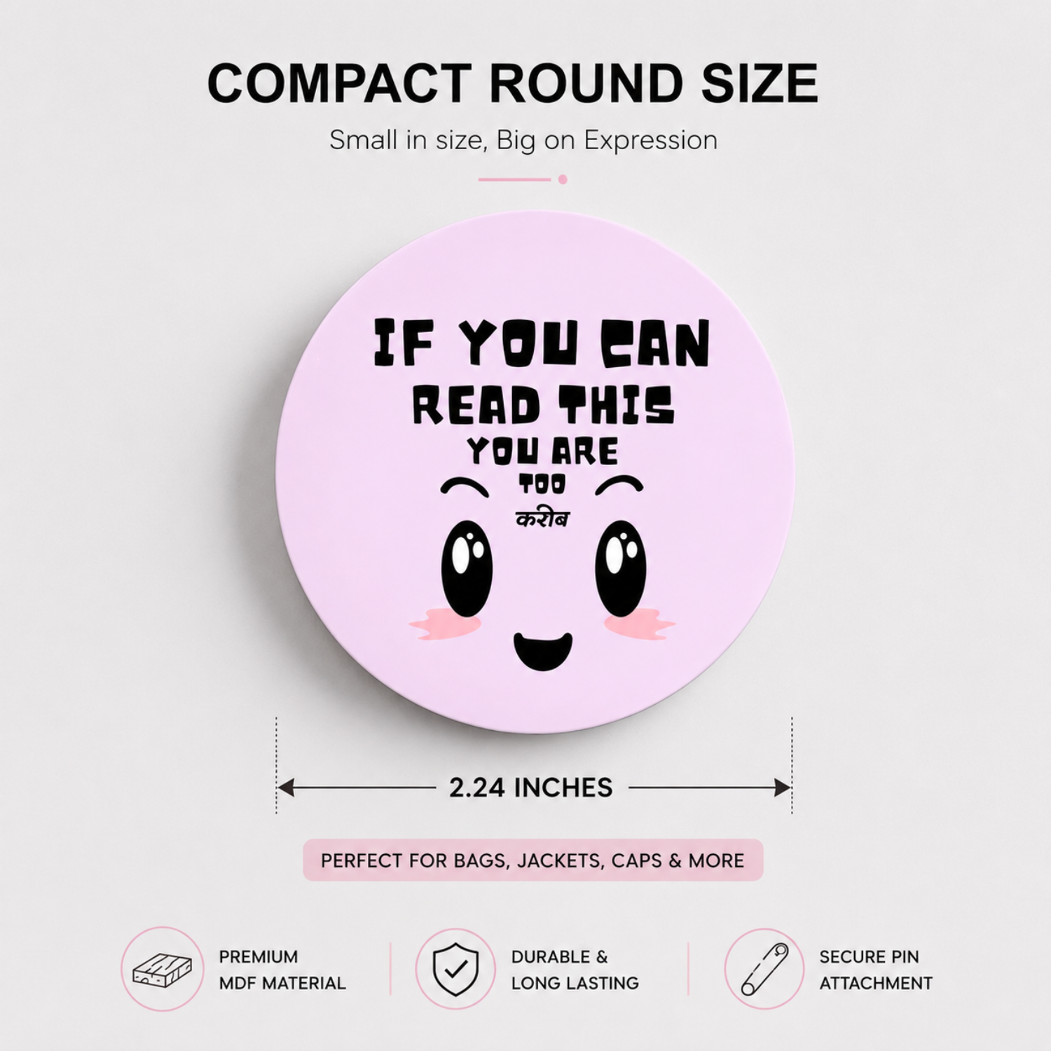 If You Can MDF Badges / Bag Charm - Image 5