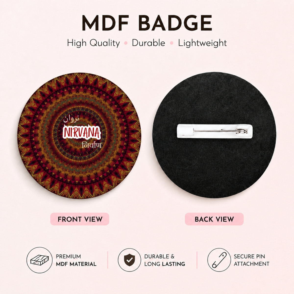 Nirvana MDF Badges\bag charms - Image 2