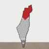 Palestine Map MDF Badges