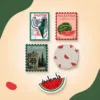 Set Of 5 Palestine MDF Fridge Magnet