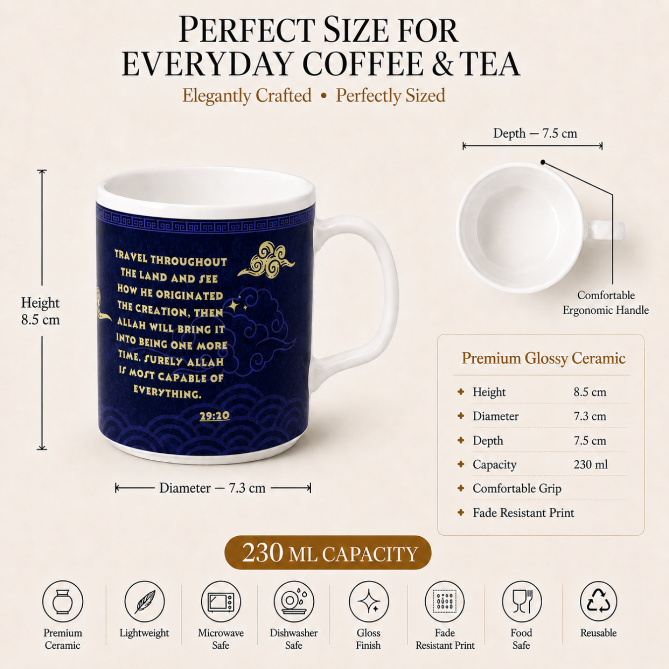 Travel Throughout Bone China Cup - Image 8