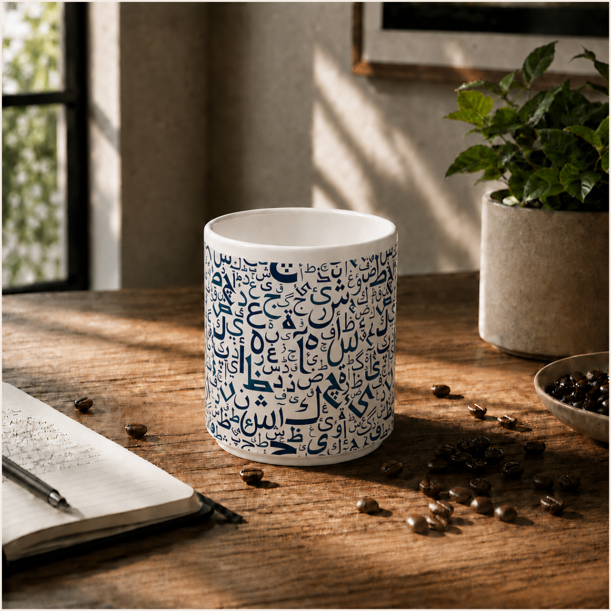 Urdu Alphabets Bone China Cup - Image 7