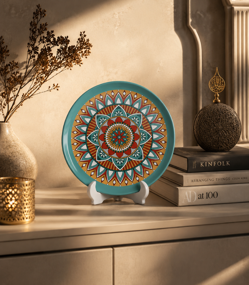 Mandala Art Ceramic Plate - Image 3
