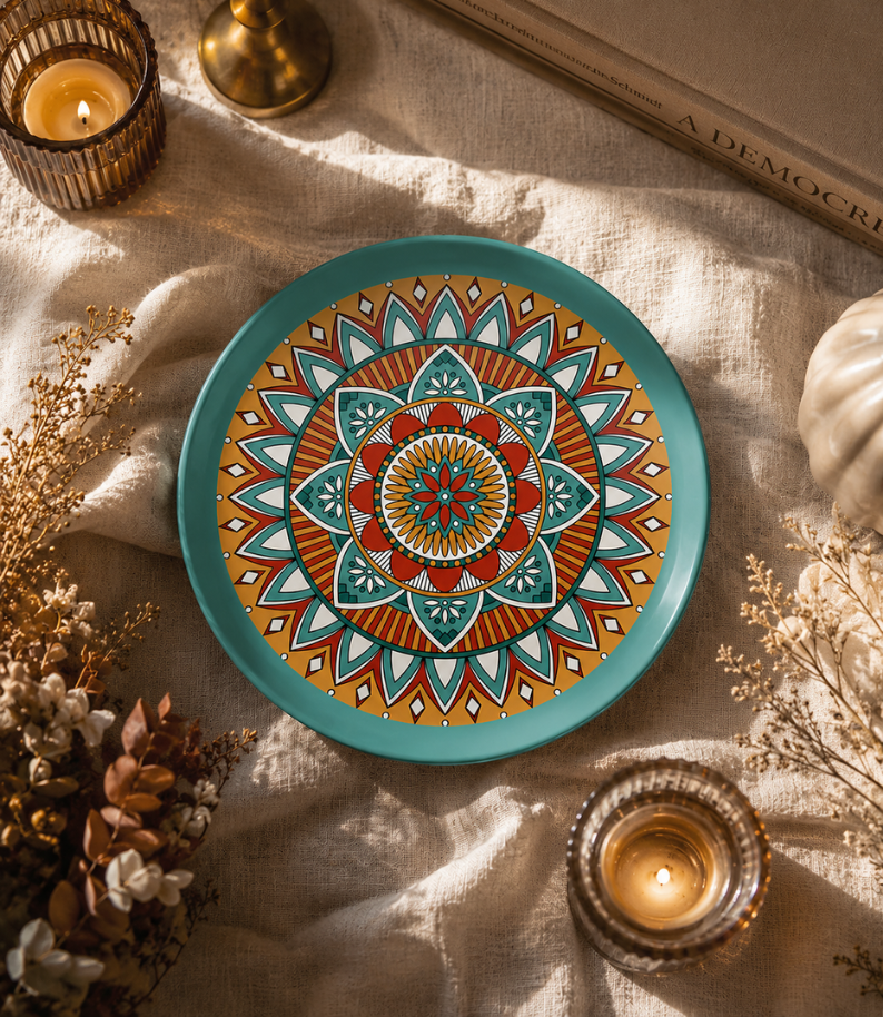 Mandala Art Ceramic Plate - Image 5