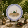 Al-Masjid an-Nabawi Decorative Plate – Medina Green Dome Ceramic Art