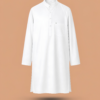 Classic White Cotton Kurta For Men