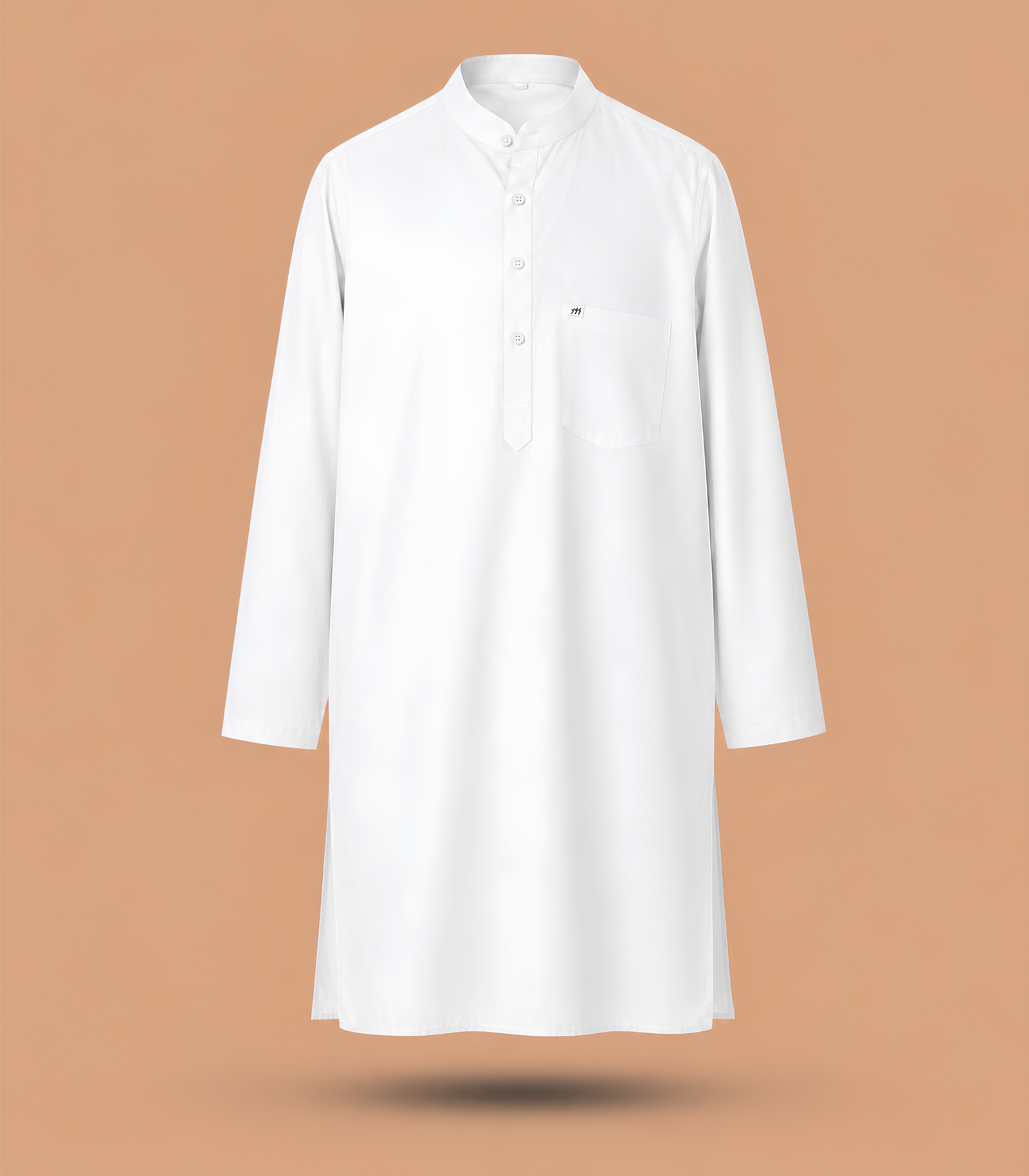 Classic White Cotton Kurta For Men