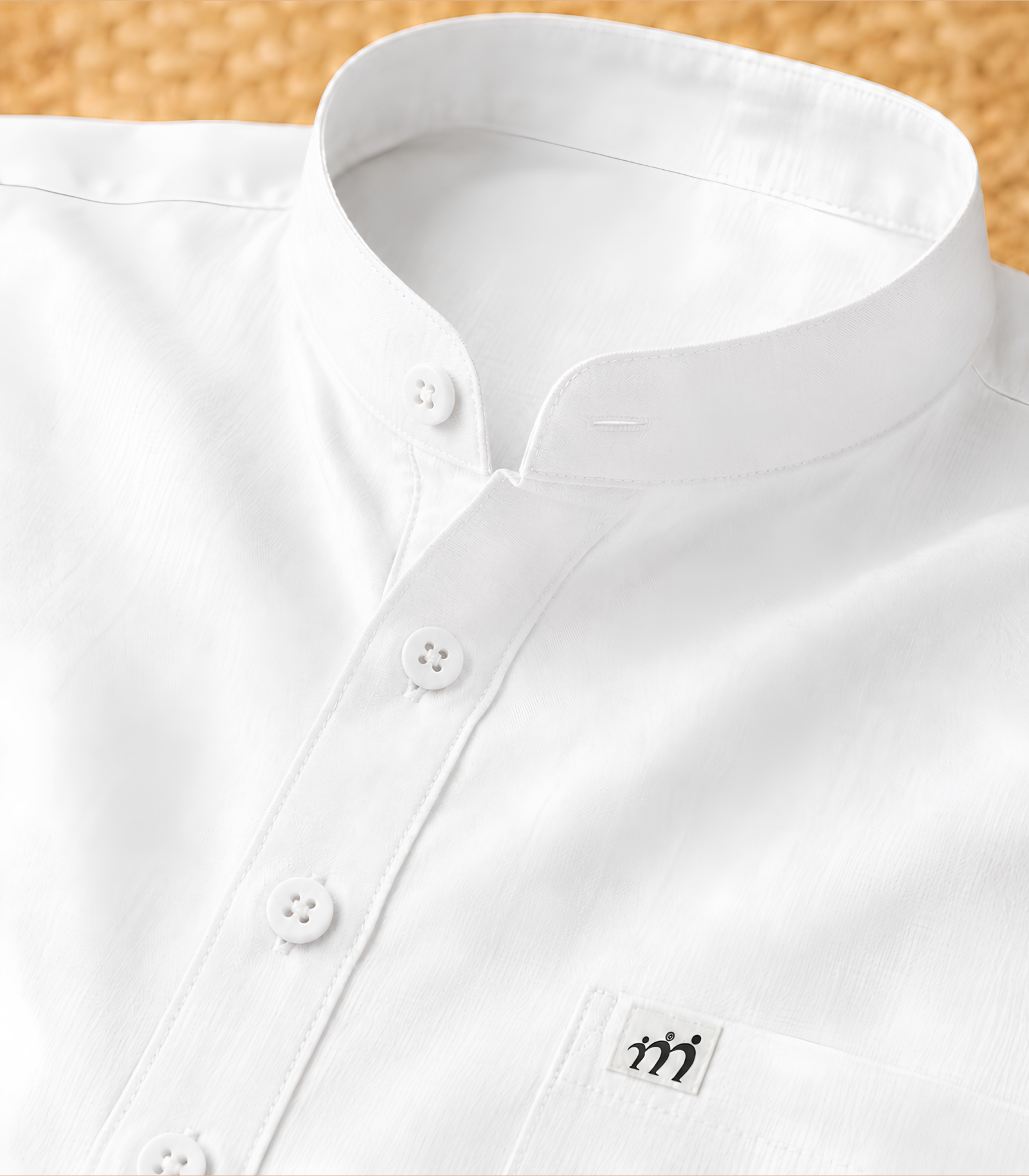 Classic White Cotton Kurta For Men - Image 4