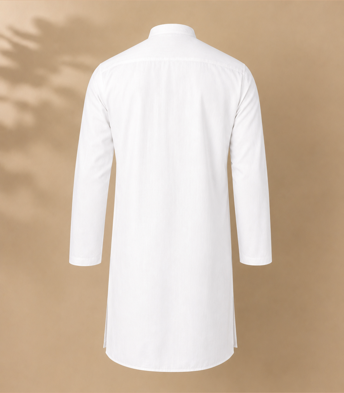 Classic White Cotton Kurta For Men - Image 8