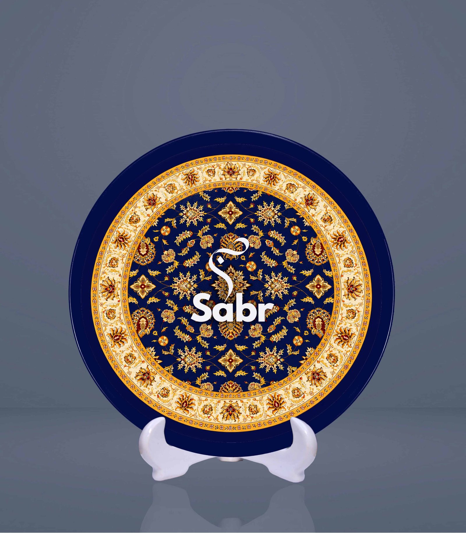 Sabr Royal Blue Persian Art Ceramic Plate