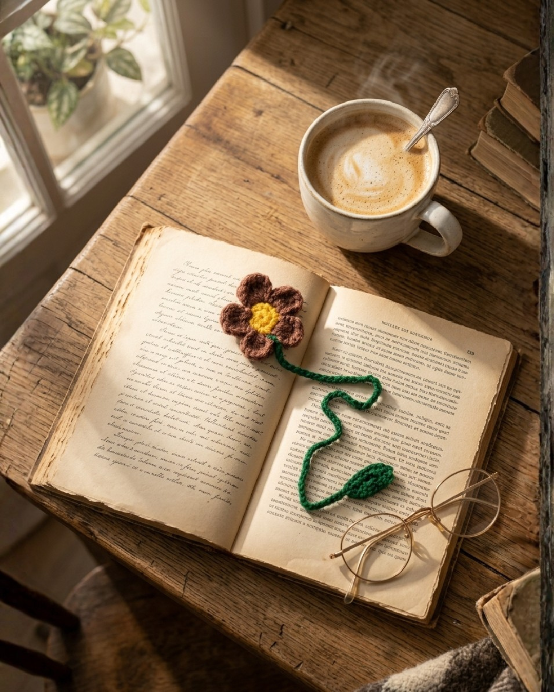 Crochet Flower Bookmark - Image 2