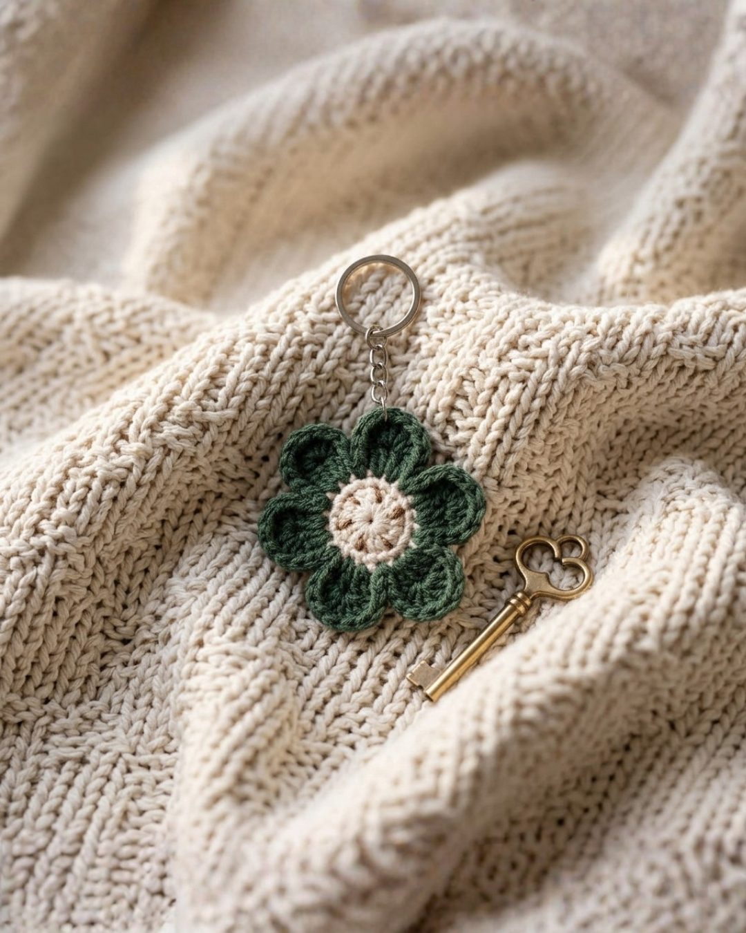 Floral Crochet Keychain / Bag Charm - Image 2